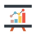 Graph presentation Color Vector Icon which can easily modify or edit Royalty Free Stock Photo