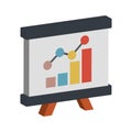 Graph presentation  isometric style Vector Icon which can easily modify or edit Royalty Free Stock Photo