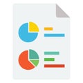 Graph Report  Color Vector Icon which can easily modify or edit Royalty Free Stock Photo