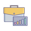 Graph report flat vector icon which can easily modify or edit Royalty Free Stock Photo