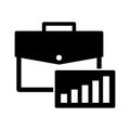 Graph report flat vector icon which can easily modify or edit Royalty Free Stock Photo