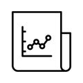 graph report Vector icon which can easily modify or edit Royalty Free Stock Photo