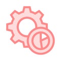 Graph setting color line icon Royalty Free Stock Photo