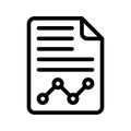 Graph sheet vector line icon Royalty Free Stock Photo