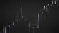 Graph showing market growth. Japanese candles. Pricing in financial markets