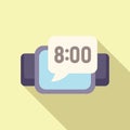 Graph social media icon flat vector. Device health sport