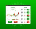 Graph of Stock Market chart. Trading strategy concept. Candlestick chart of technical analysis. Index of world stock Royalty Free Stock Photo
