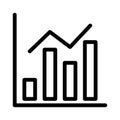 Graph thin line vector icon Royalty Free Stock Photo