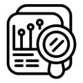 Graph trade icon outline vector. School business