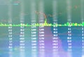 Graph and trade monitor of Investment in bitcoin trading Royalty Free Stock Photo