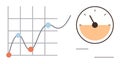 Graph Trends and Speedometer Display Progress and Performance Measurement Royalty Free Stock Photo