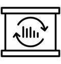 Graph, update Isolated Vector Icon That can be very easily edit or modified. Royalty Free Stock Photo