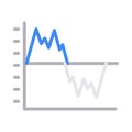 Graph vector color line  icon Royalty Free Stock Photo