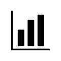 Graph vector glyph flat  icon Royalty Free Stock Photo