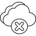 Cloud removed Vector icon that can easily modify or edit