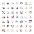 Graph Vector icons set every single icon can easily modify or edit Royalty Free Stock Photo