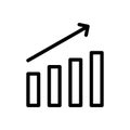 Graph vector thin line  icon Royalty Free Stock Photo