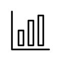 Graph vector thin line  icon Royalty Free Stock Photo