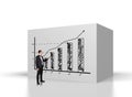Graph on wall Royalty Free Stock Photo
