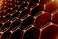 Graphene atomic structure, nanotechnology background. 3d illustration