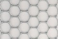 Graphene atomic structure on white background Royalty Free Stock Photo