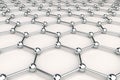 Graphene atomic structure on white background Royalty Free Stock Photo