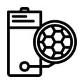 graphene battery line icon vector illustration