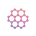 Graphene, carbon structure vector illustration