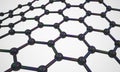 Graphene crystal lattice. 3D visualization Royalty Free Stock Photo