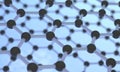 Graphene crystal lattice. 3D visualization Royalty Free Stock Photo