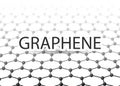 Graphene 3D Carbon lattice. Black graphene on white background Royalty Free Stock Photo