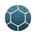 Graphene icon - carbon with single layer of atoms