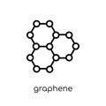 Graphene icon. Trendy modern flat linear vector Graphene icon on