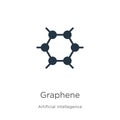 Graphene icon vector. Trendy flat graphene icon from artificial intellegence and future technology collection isolated on white