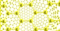 Graphene-like molecular structure isolated on white background