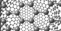 Graphene-like molecular structure isolated on white background