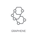 Graphene linear icon. Modern outline Graphene logo concept on wh