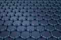 Graphene molecular grid - 3d render