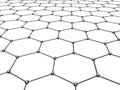 Graphene molecule structure fragmen Royalty Free Stock Photo