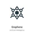 Graphene vector icon on white background. Flat vector graphene icon symbol sign from modern artificial intellegence and future