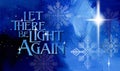 Christmas Graphic Design Let There Be Light Again Bright star and cross Royalty Free Stock Photo