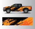 Graphic abstract grunge stripe designs for Truck decal, cargo van and car wrap vector