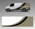 Graphic abstract wave designs for wrap vehicle branding car. Pick up truck and cargo van car wrap design vector