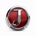 letter j on a white background, 3d render, computer generated images