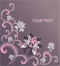Graphic background with flower ornamental
