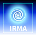 Graphic banner of hurricane Irma