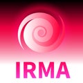 Graphic banner of hurricane Irma