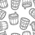 Graphic barrels of beer Royalty Free Stock Photo