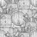 Graphic barrels of beer Royalty Free Stock Photo