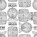 Graphic barrels of beer Royalty Free Stock Photo